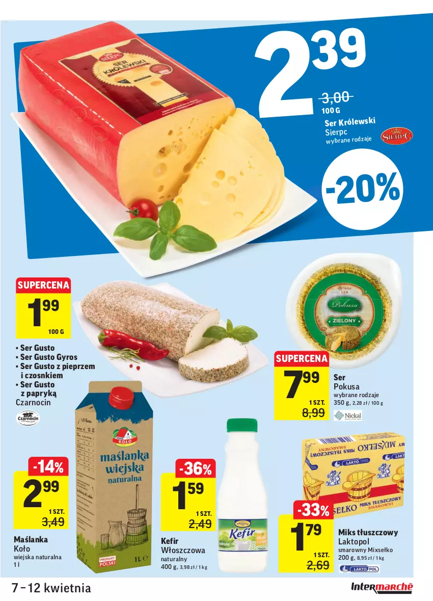 Gazetka promocyjna Intermarche - Gazetka tygodnia - ważna 07.04 do 12.04.2021 - strona 17 - produkty: Gyros, Kefir, Maślanka, Miks tłuszczowy, Pieprz, Ser, Top