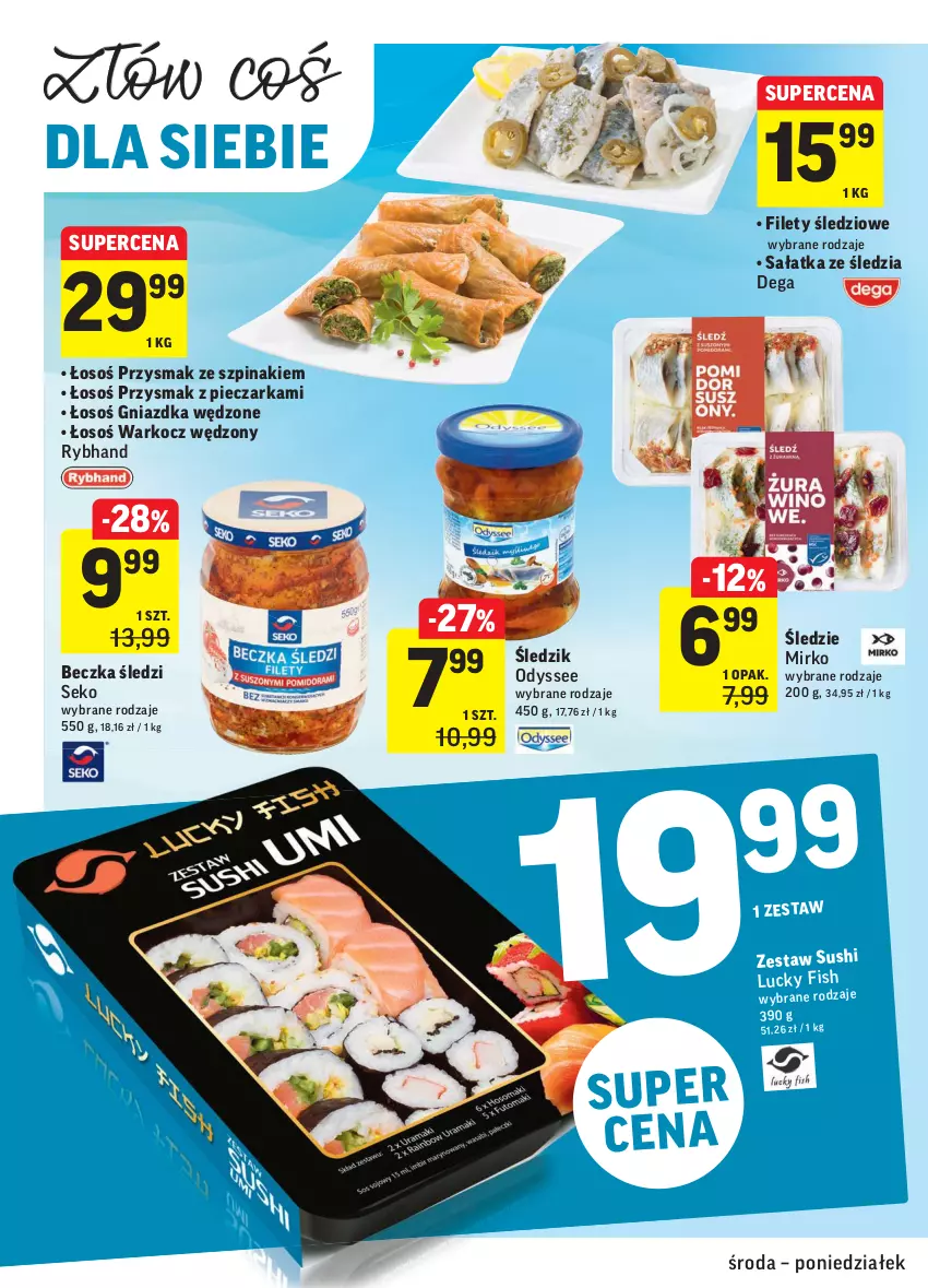 Gazetka promocyjna Intermarche - Gazetka tygodnia - ważna 07.04 do 12.04.2021 - strona 18 - produkty: Dega, Koc, Piec, Pieczarka, Sałat, Sałatka, SEKO, Sushi, Szpinak