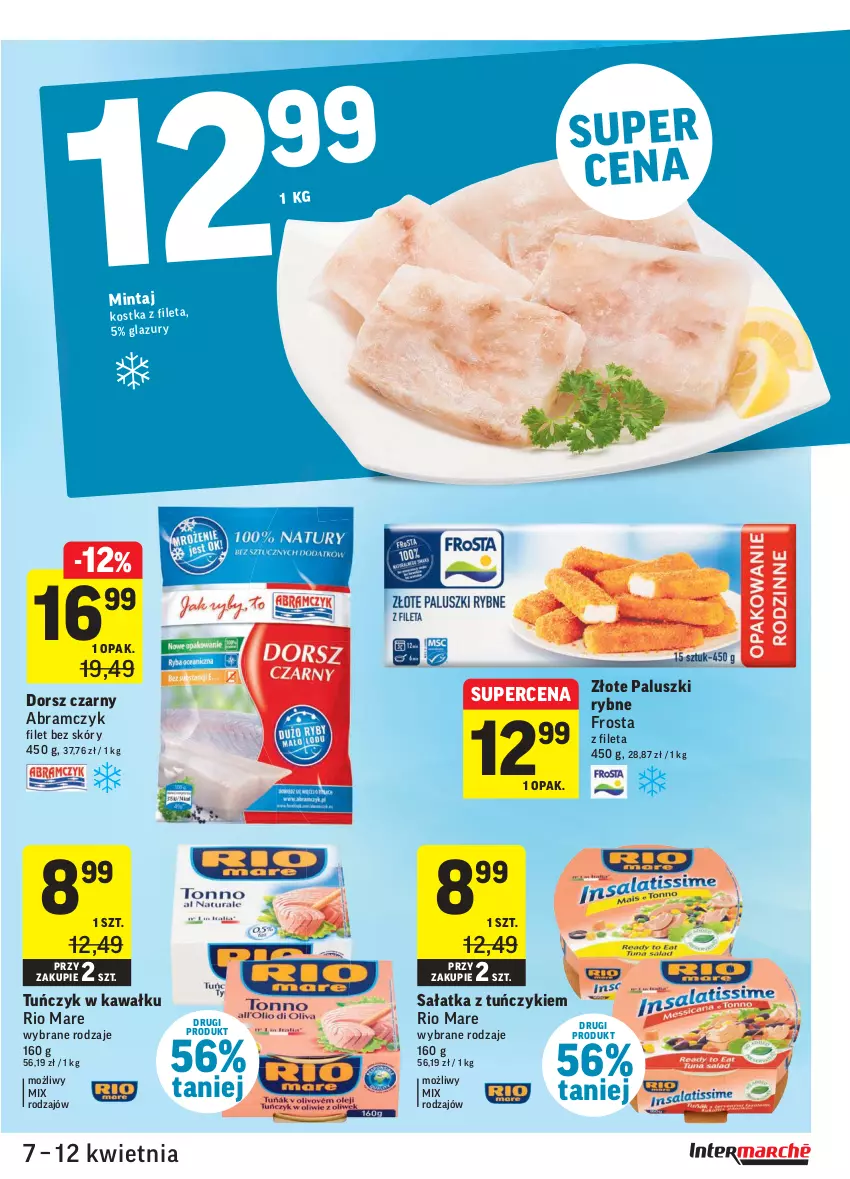 Gazetka promocyjna Intermarche - Gazetka tygodnia - ważna 07.04 do 12.04.2021 - strona 19 - produkty: Dorsz, Frosta, Kawa, Mintaj, Paluszki rybne, Rio Mare, Sałat, Sałatka, Tuńczyk