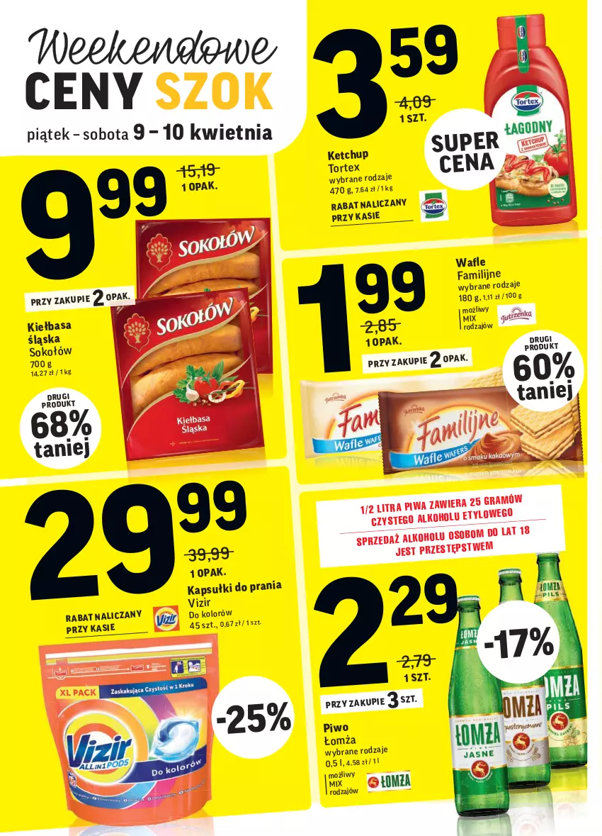 Gazetka promocyjna Intermarche - Gazetka tygodnia - ważna 07.04 do 12.04.2021 - strona 39 - produkty: Fa, Ketchup, Piwo, Sok, Vizir, Wafle