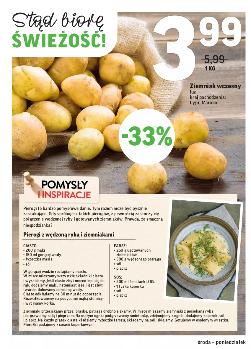 Gazetka promocyjna Intermarche - Gazetka tygodnia - ważna 07.04 do 12.04.2021 - strona 6 - produkty: Fa, Klej, Koc, Masło, Pieprz, Pierogi, Pstrąg, Sól, Sos, Ziemniaki