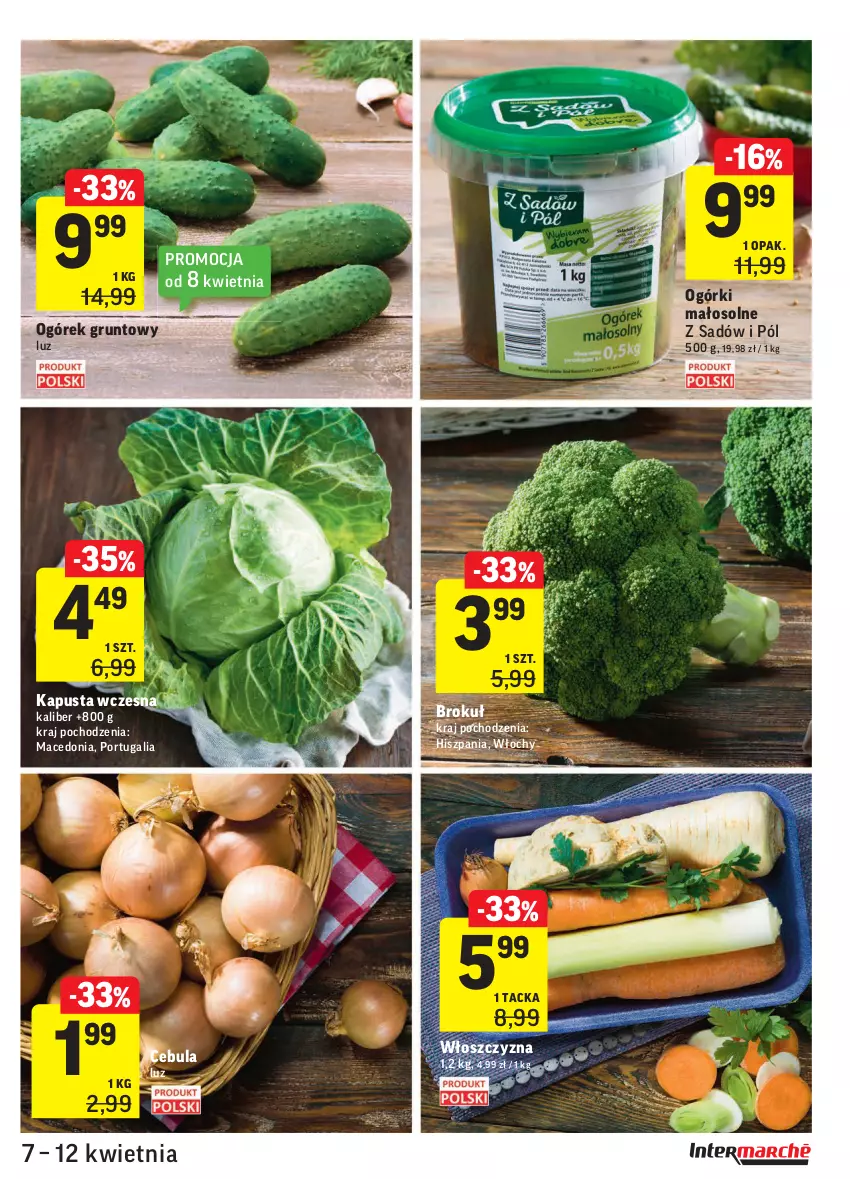 Gazetka promocyjna Intermarche - Gazetka tygodnia - ważna 07.04 do 12.04.2021 - strona 7 - produkty: Cebula, Grunt, Ogórek, Por