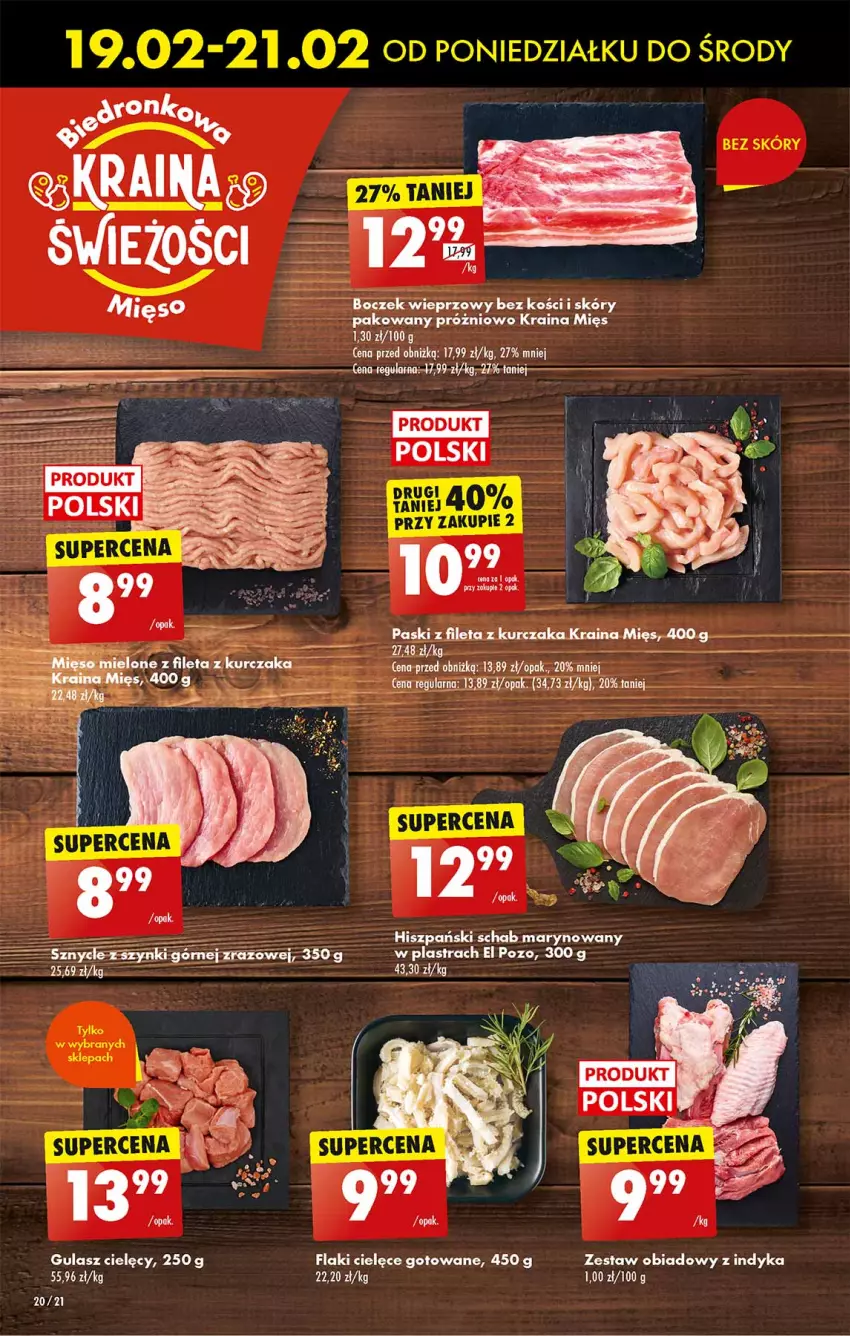 Gazetka promocyjna Biedronka - Od poniedzialku - ważna 19.02 do 24.02.2024 - strona 24 - produkty: Boczek, Boczek wieprzowy, Flaki, Kiwi, Kurczak, Ser