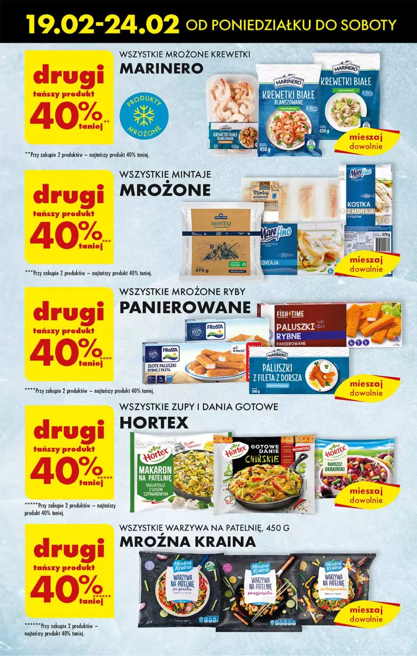 Gazetka promocyjna Biedronka - Od poniedzialku - ważna 19.02 do 24.02.2024 - strona 39 - produkty: Dania gotowe, Dorsz, Hortex, Krewetki, Mintaj, Szpinak, Warzywa