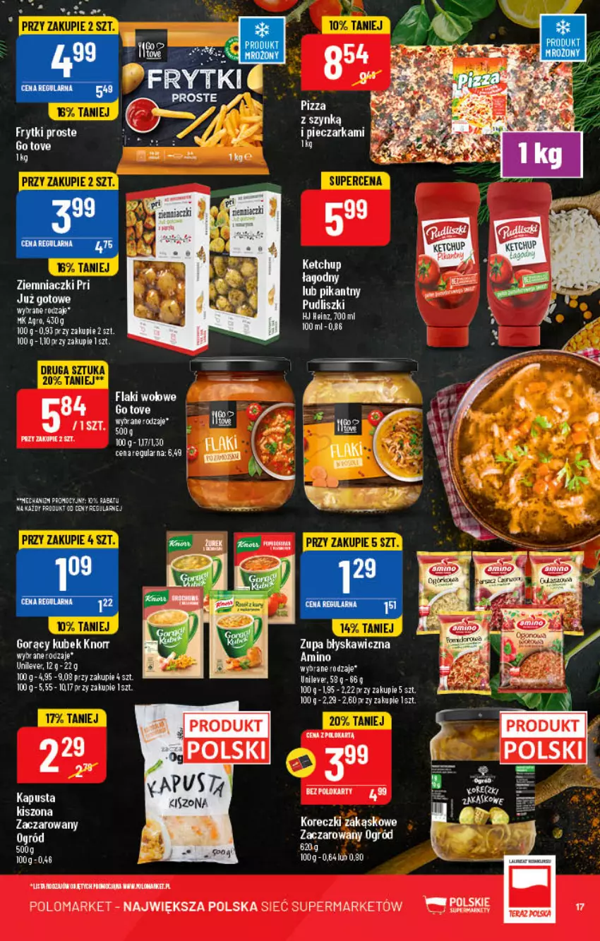 Gazetka promocyjna PoloMarket - Gazetka pomocyjna - ważna 22.06 do 28.06.2022 - strona 17 - produkty: Frytki, Heinz, Ketchup, Knorr, Kubek, Ogród, Piec, Pieczarka, Pizza, Zupa