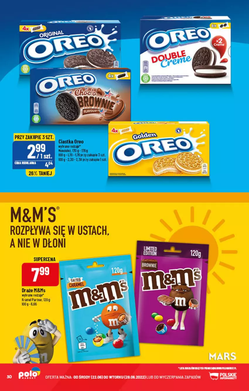 Gazetka promocyjna PoloMarket - Gazetka pomocyjna - ważna 22.06 do 28.06.2022 - strona 30 - produkty: Ciastka, Oreo