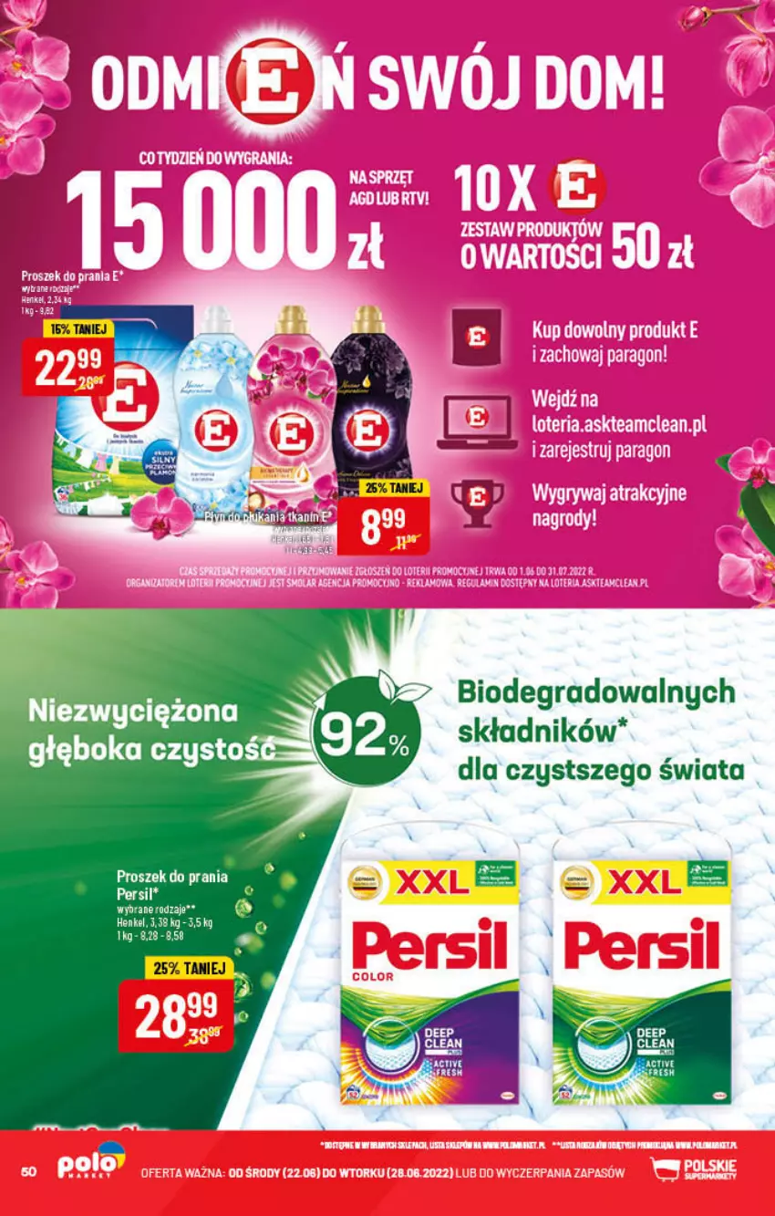 Gazetka promocyjna PoloMarket - Gazetka pomocyjna - ważna 22.06 do 28.06.2022 - strona 50 - produkty: Proszek do prania