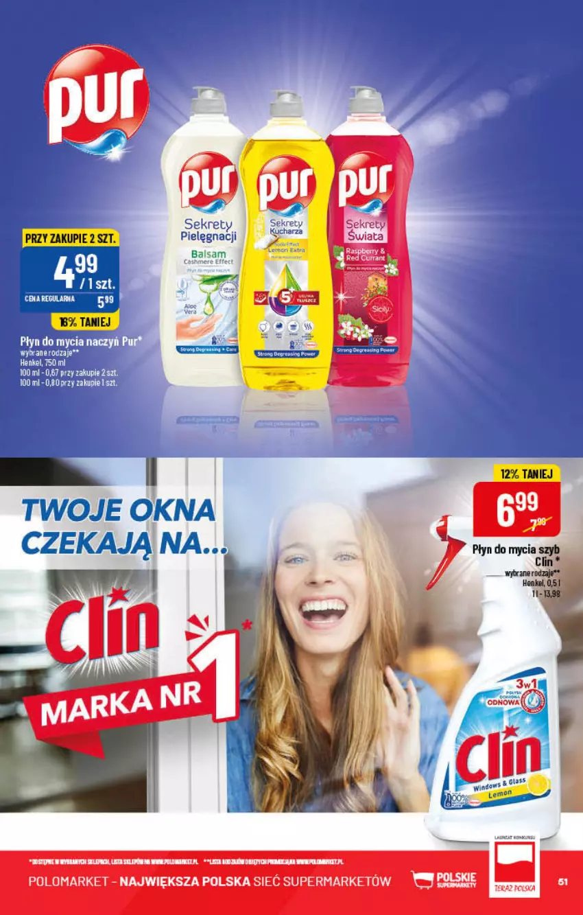 Gazetka promocyjna PoloMarket - Gazetka pomocyjna - ważna 22.06 do 28.06.2022 - strona 51 - produkty: Clin, Płyn do mycia