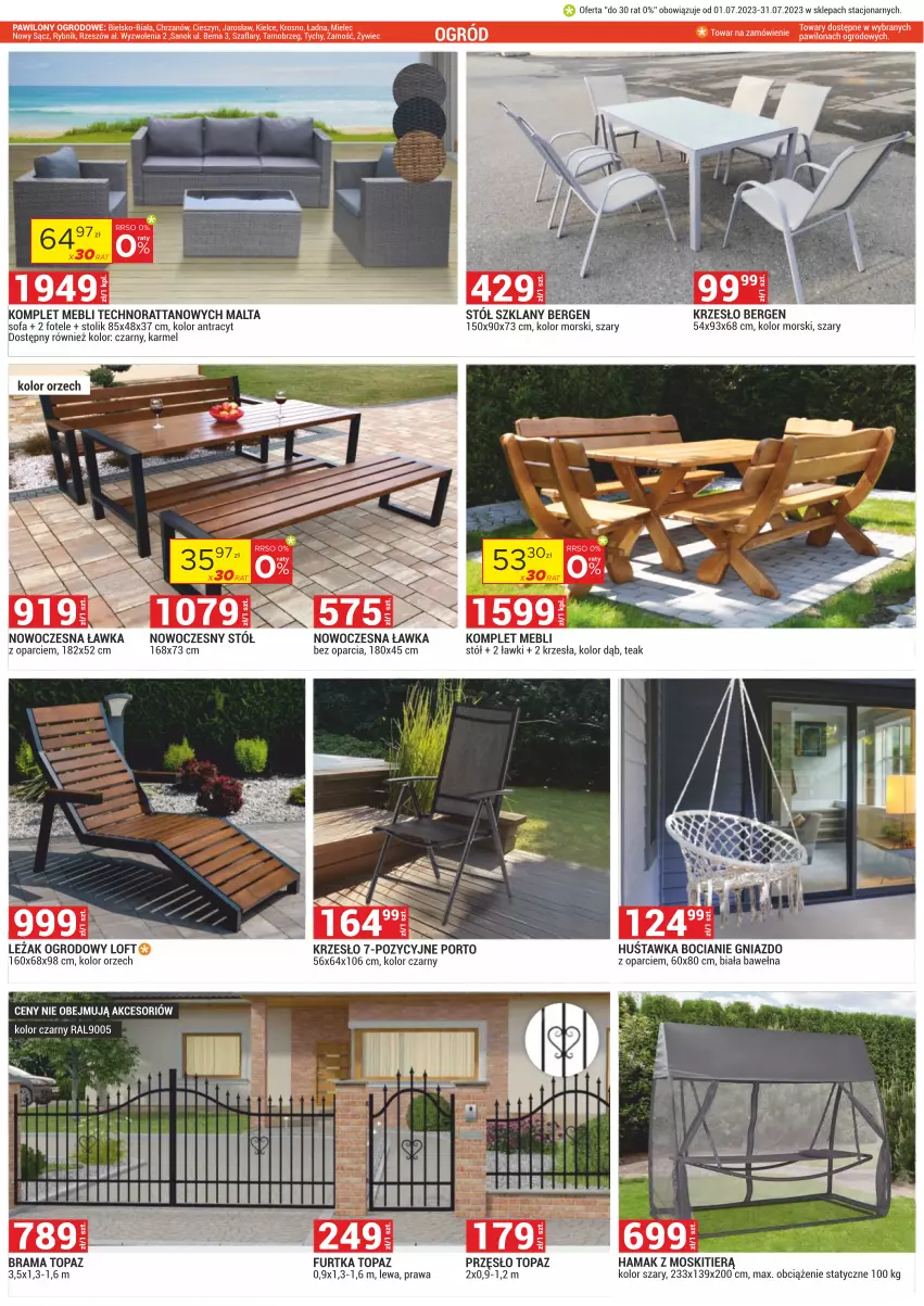 Gazetka promocyjna Merkury Market - ważna 01.07 do 31.07.2023 - strona 51 - produkty: Chrzan, Fa, Fotel, Hama, Huśtawka, Krzesło, Por, Rama, Sofa, Stół, Stolik, Top, Wełna