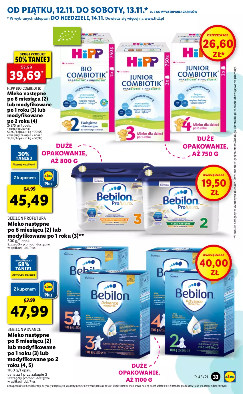 Gazetka promocyjna Lidl - GAZETKA - ważna 12.11 do 14.11.2021 - strona 33 - produkty: HiPP, Mleko, O nas