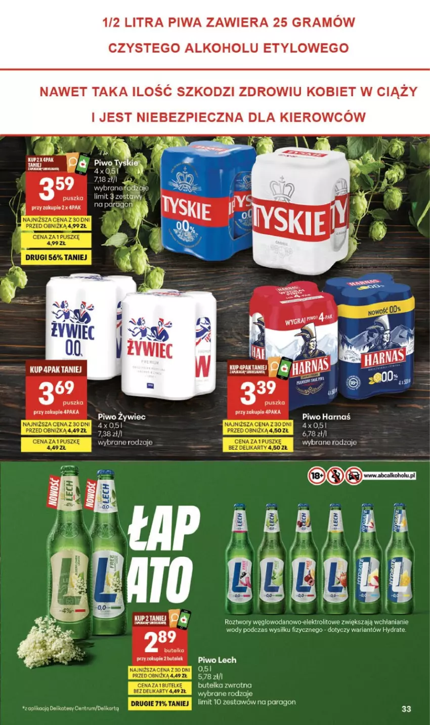 Gazetka promocyjna Delikatesy Centrum - Franczyza DC26 Czwartek - ważna 25.06 do 01.07.2026 - strona 33 - produkty: Gra, Harnaś, Piec, Piwa, Piwo, Rum, Woda