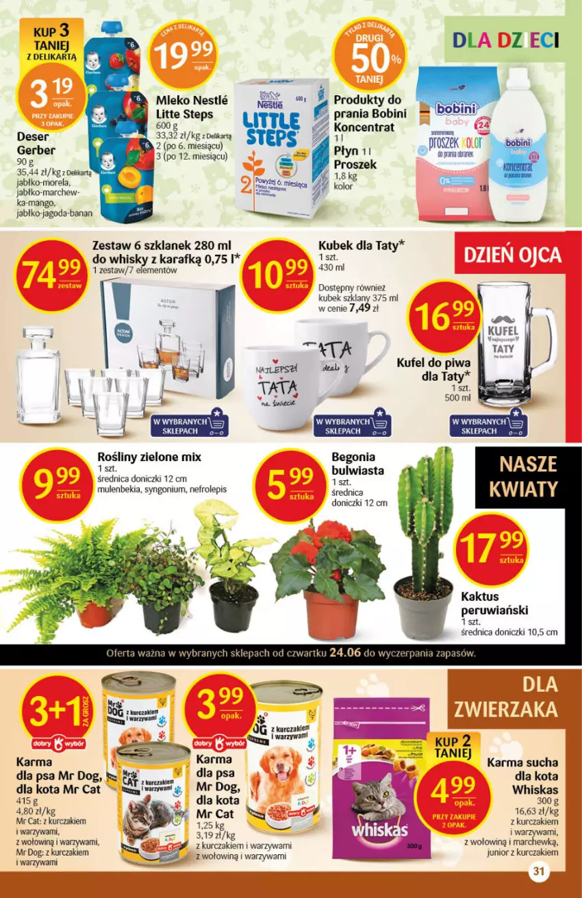 Gazetka promocyjna Delikatesy Centrum - Gazetka Delikatesy Centrum - ważna 24.06 do 30.06.2021 - strona 31 - produkty: Deser, Kaktus, Kubek, Kurczak, Mango, Mleko, Morela, Mule, Piwa, Ser, Warzywa, Whiskas, Whisky