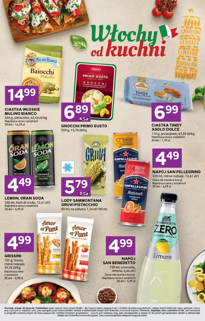 Gazetka promocyjna Stokrotka - Stokrotka Express - ważna 23.04 do 28.04.2026 - strona 5 - produkty: Ciastka, Gin, Gnocchi, Grissini, Mięso, Napój, Owoce