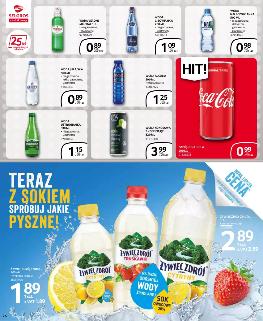 Gazetka promocyjna Selgros - Extra Oferta - ważna 01.05 do 31.05.2022 - strona 26 - produkty: Cisowianka, Coca-Cola, Kokos, Nałęczowianka, Napój, Woda