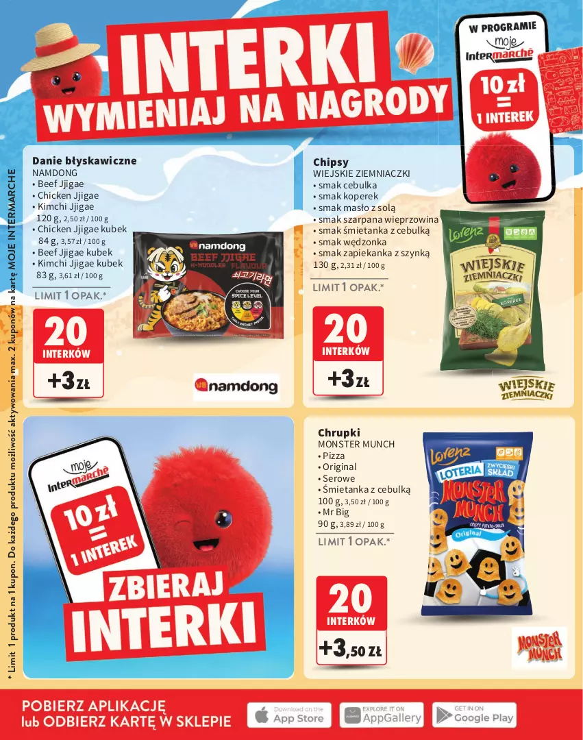 Gazetka promocyjna Intermarche - Gazetka Intermarche - ważna 02.07 do 02.09.2026 - strona 10 - produkty: Chipsy, Chrupki, Gin, Kubek, Masło, Monster Munch, Pizza, Ser, Wieprzowina, Zapiekanka