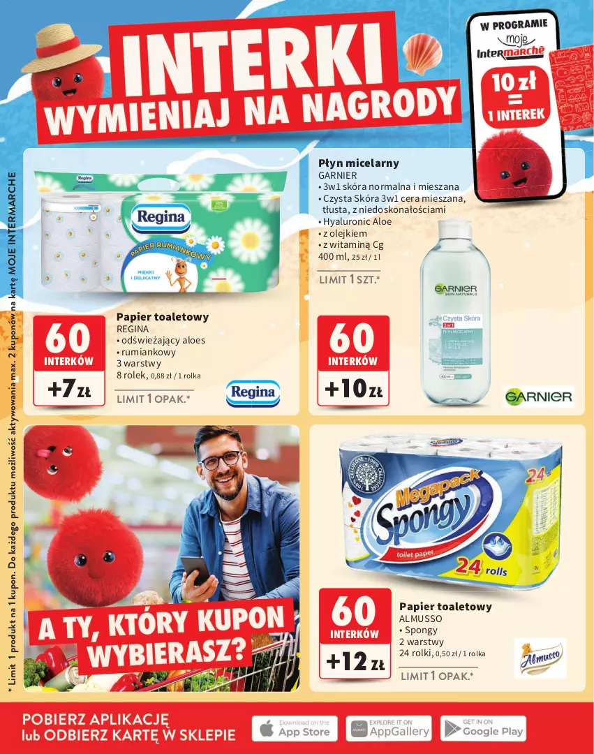 Gazetka promocyjna Intermarche - Gazetka Intermarche - ważna 02.07 do 02.09.2026 - strona 20 - produkty: Garnier, Gin, Mus, Olej, Papier, Papier toaletowy, Płyn micelarny, Rolki, Rum