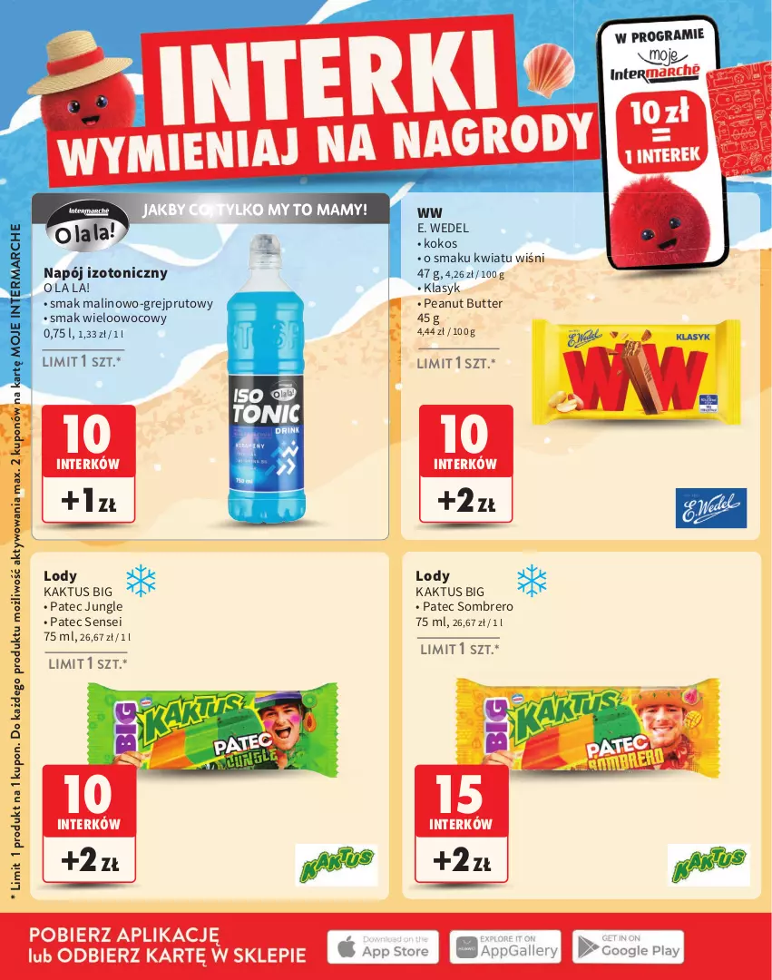 Gazetka promocyjna Intermarche - Gazetka Intermarche - ważna 02.07 do 02.09.2026 - strona 4 - produkty: E. Wedel, Kaktus, Kokos, Lody, Napój, Napój izotoniczny