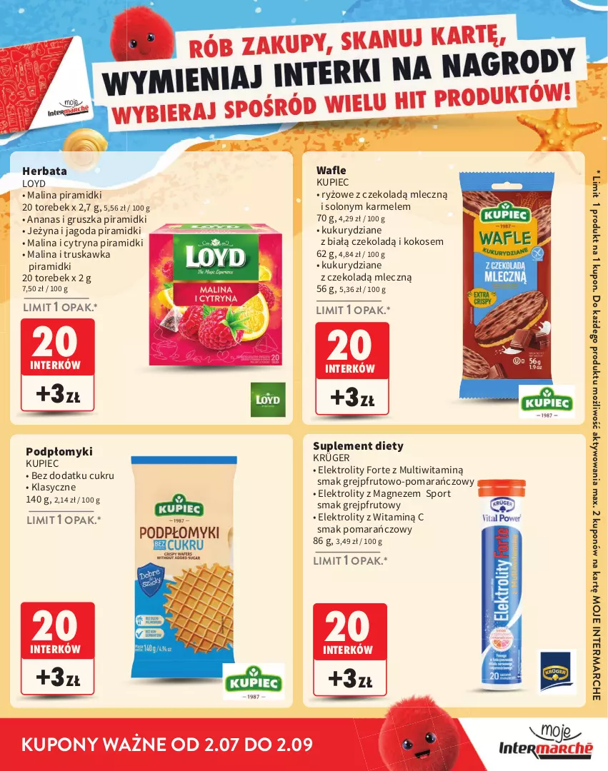 Gazetka promocyjna Intermarche - Gazetka Intermarche - ważna 02.07 do 02.09.2026 - strona 9 - produkty: Ananas, Grejpfrut, Herbata, Kokos, Kupiec, Loyd, Magnez, Piec, Por, Ryż, Sport, Suplement diety, Wafle