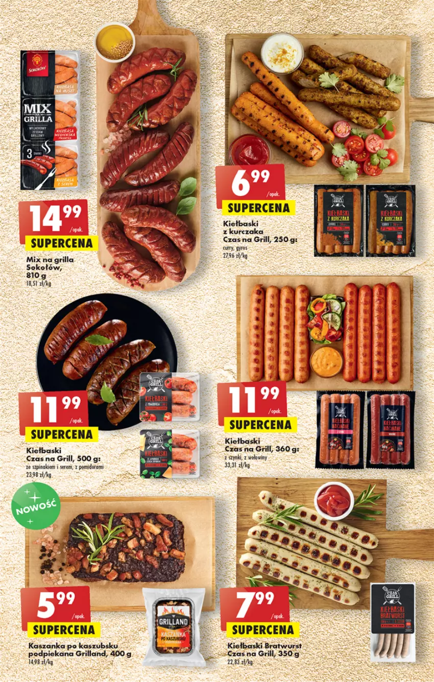 Gazetka promocyjna Biedronka - W tym tygodniu - ważna 11.08 do 17.08.2022 - strona 25 - produkty: Grill, Kasza, Kaszanka, Kurczak, Ser, Sok, Sokołów, Szpinak