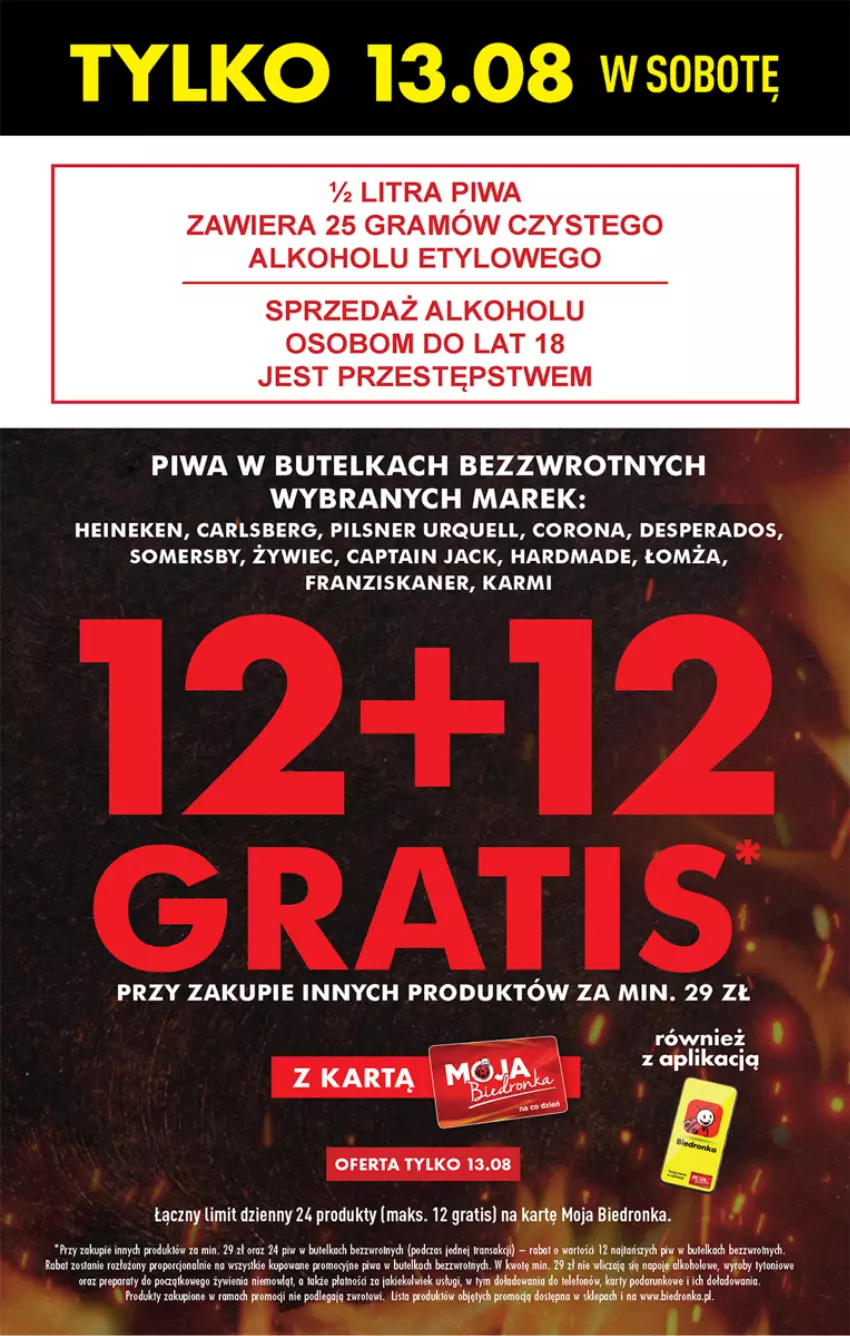 Gazetka promocyjna Biedronka - W tym tygodniu - ważna 11.08 do 17.08.2022 - strona 3 - produkty: Captain Jack, Carlsberg, Desperados, Dron, Gra, Heineken, Karmi, Pilsner Urquell, Piwa, Por, Skaner, Somersby, Telefon, Tran