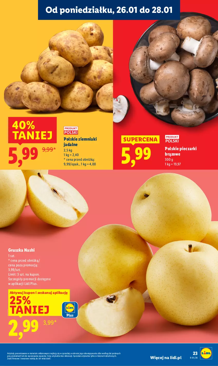 Gazetka promocyjna Lidl - GAZETKA - ważna 26.01 do 28.01.2026 - strona 23 - produkty: Piec, Ziemniaki