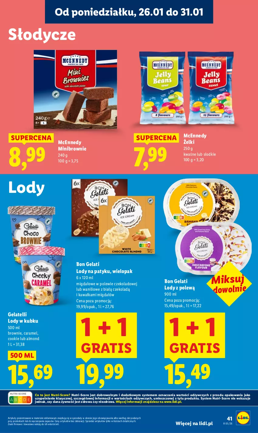 Gazetka promocyjna Lidl - GAZETKA - ważna 26.01 do 28.01.2026 - strona 41 - produkty: Brownie, Gra, Kawa, Lody