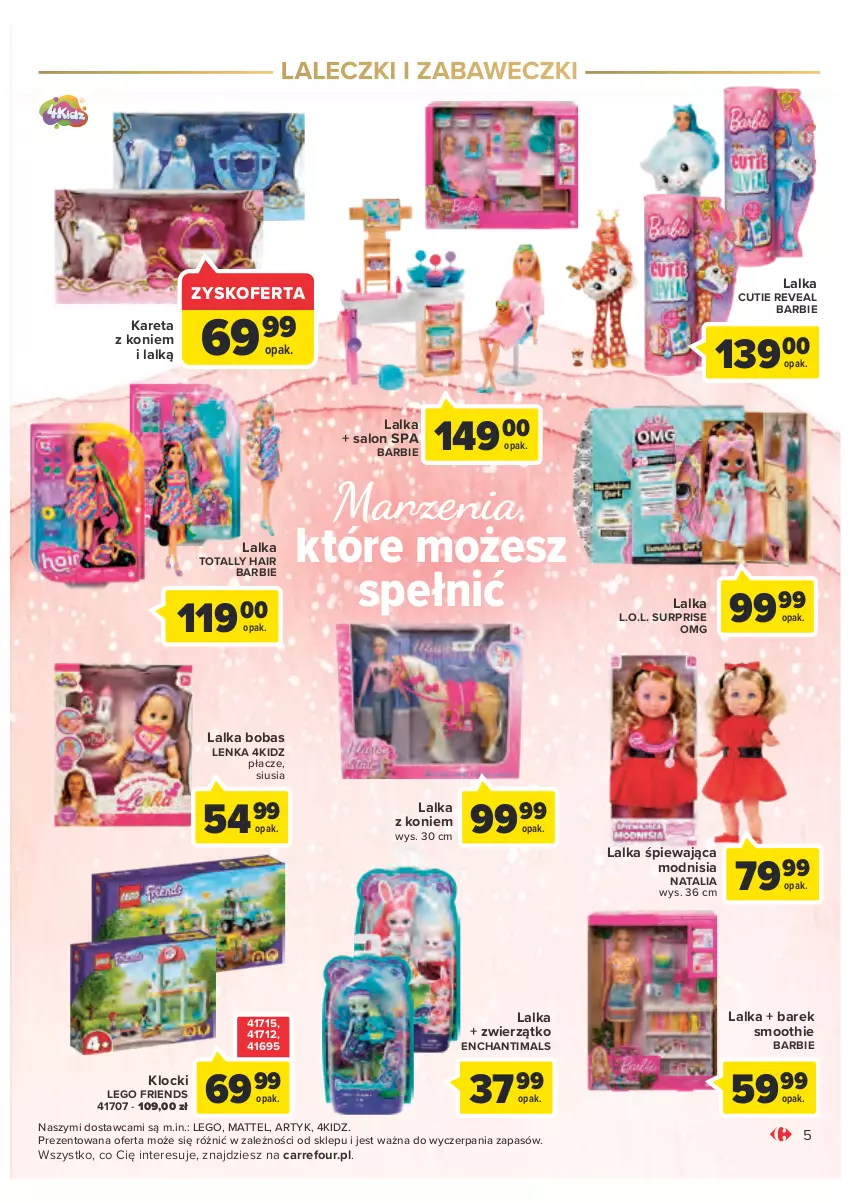 Gazetka promocyjna Carrefour - Gazetka Zabawki - ważna 02.11 do 26.11.2022 - strona 5 - produkty: Barbie, Enchantimals, Klocki, L.O.L., Lalka, LEGO, LEGO Friends, Mattel, Smoothie