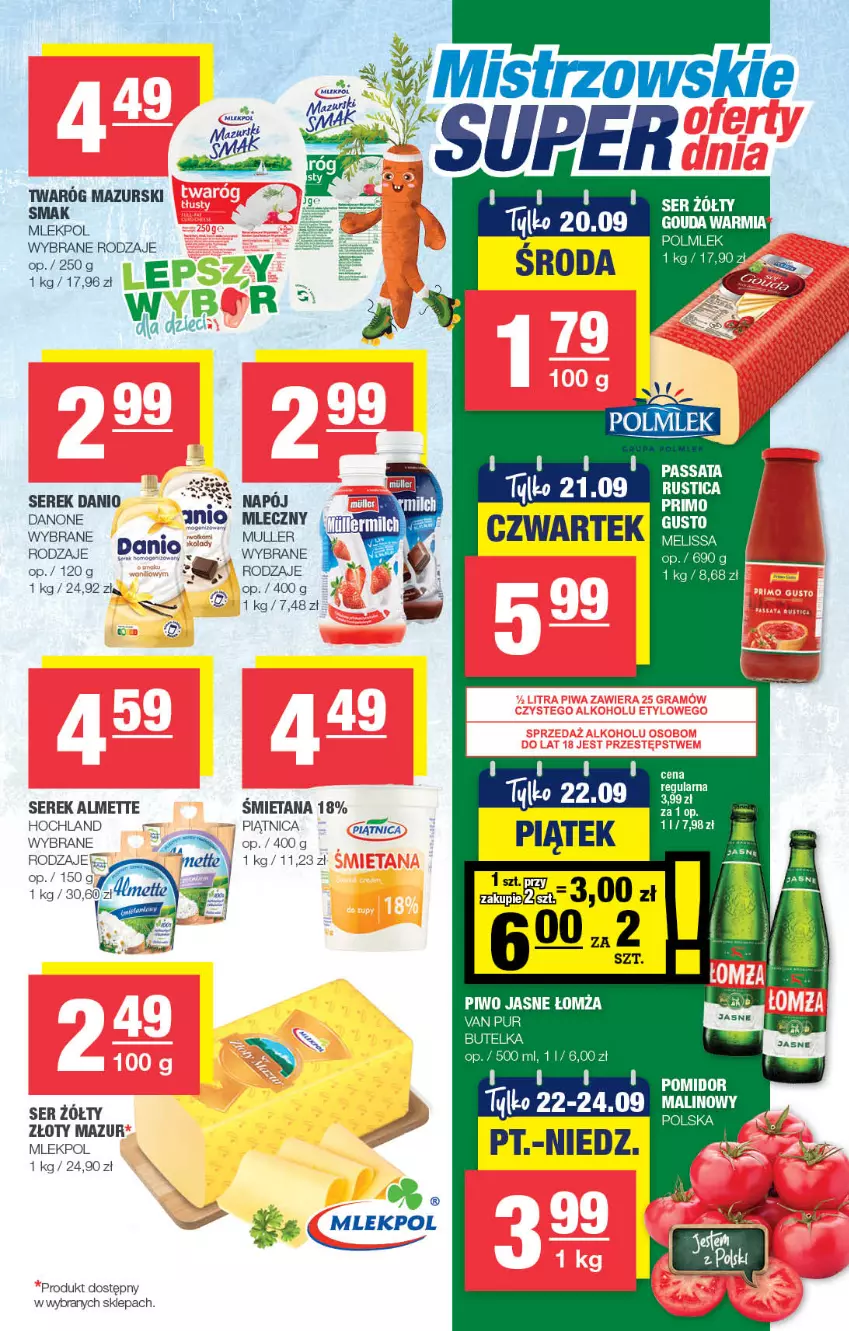 Gazetka promocyjna Spar - Spar - ważna 10.09 do 20.09.2023 - strona 3 - produkty: Almette, Danio, Rust, Ser, Serek, Twaróg, Złoty Mazur