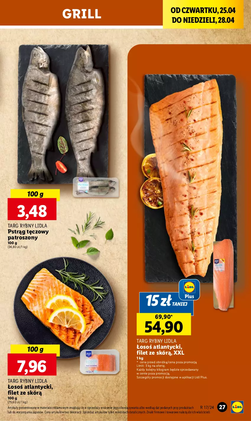 Gazetka promocyjna Lidl - GAZETKA - ważna 25.04 do 28.04.2024 - strona 29 - produkty: Gra, Grill, Olej, Pstrąg, Pstrąg tęczowy