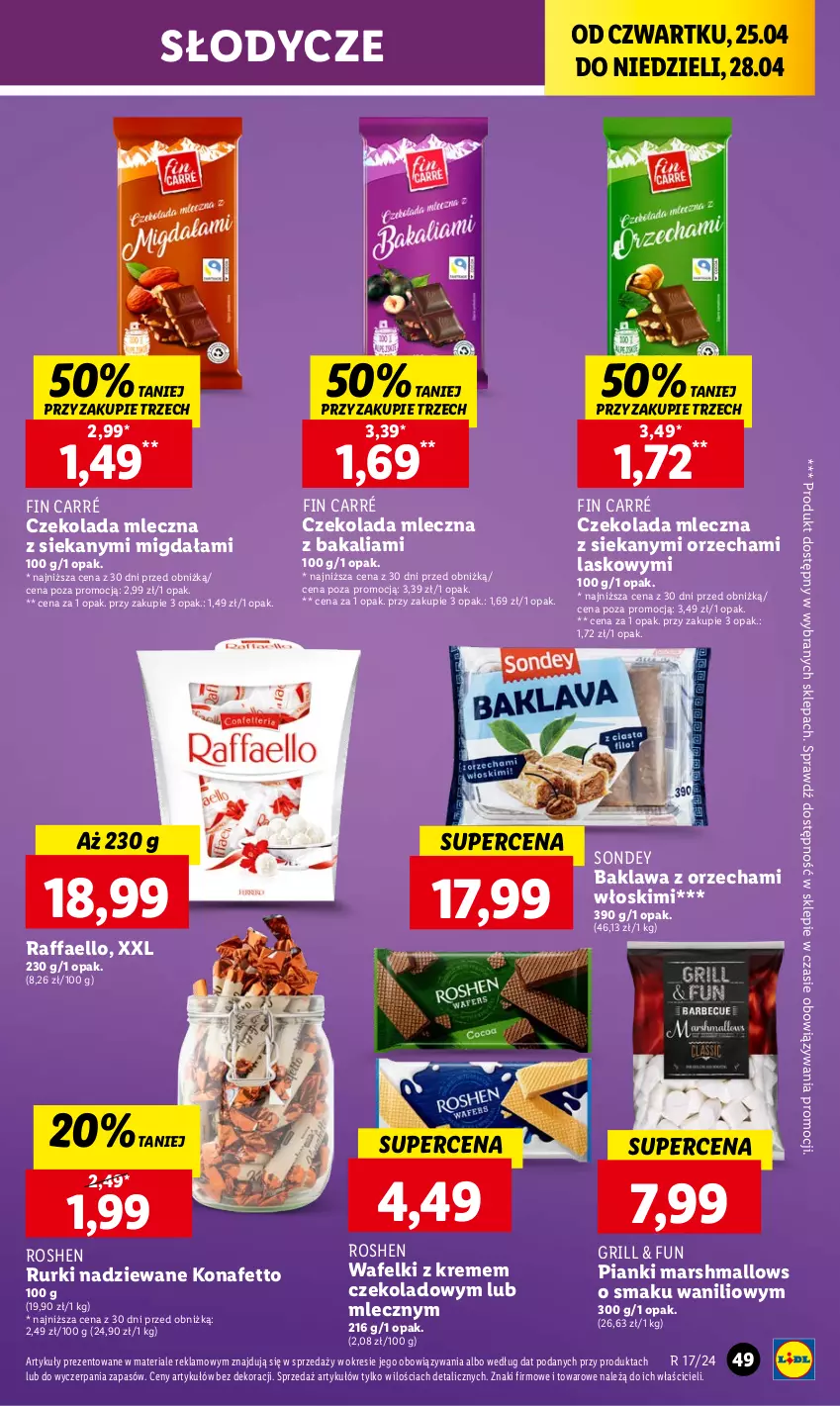 Gazetka promocyjna Lidl - GAZETKA - ważna 25.04 do 28.04.2024 - strona 51 - produkty: Czekolada, Czekolada mleczna, Fa, Grill, Mars, Marshmallows, Raffaello, Rurki