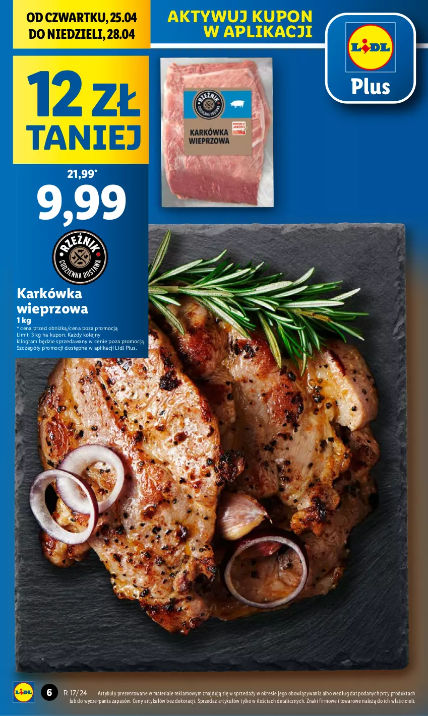 Gazetka promocyjna Lidl - GAZETKA - ważna 25.04 do 28.04.2024 - strona 6 - produkty: Gra, Karkówka wieprzowa, Olej