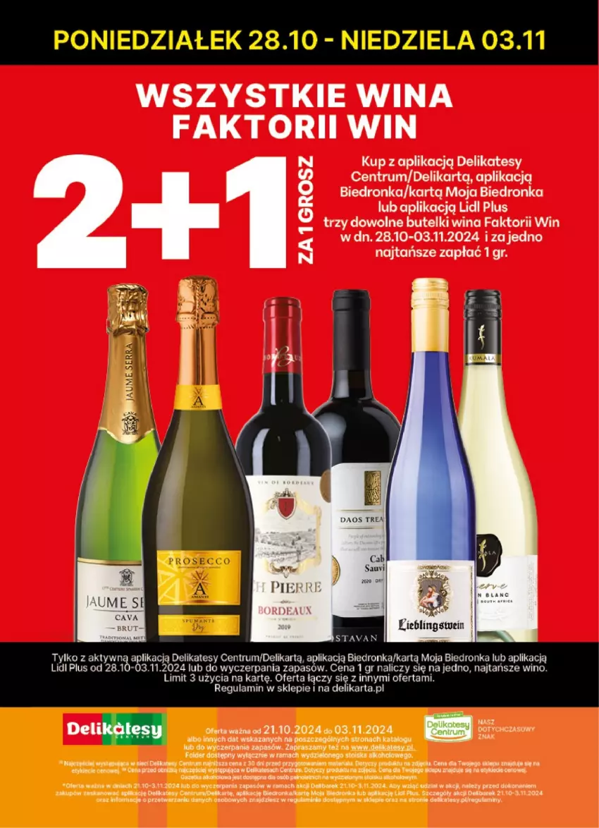 Gazetka promocyjna Delikatesy Centrum - DeliBarek DC43-DC44 - ważna 21.10 do 03.11.2024 - strona 16 - produkty: Dron, Fa, Rama, Rum, Wino