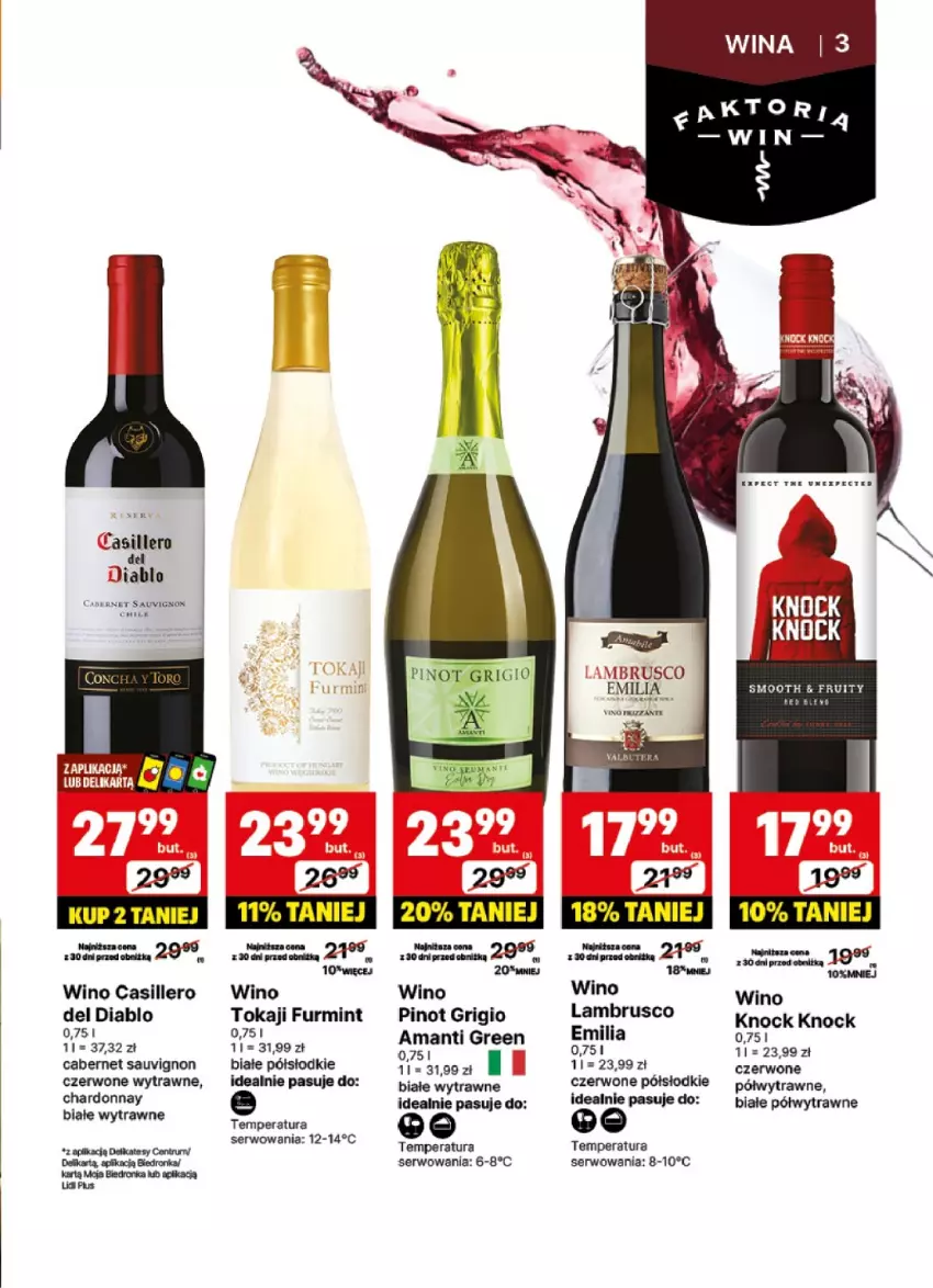 Gazetka promocyjna Delikatesy Centrum - DeliBarek DC43-DC44 - ważna 21.10 do 03.11.2024 - strona 3 - produkty: Cabernet Sauvignon, Chardonnay, Dron, Fa, Pinot Grigio, Rum, Ser, Tokaji, Wino