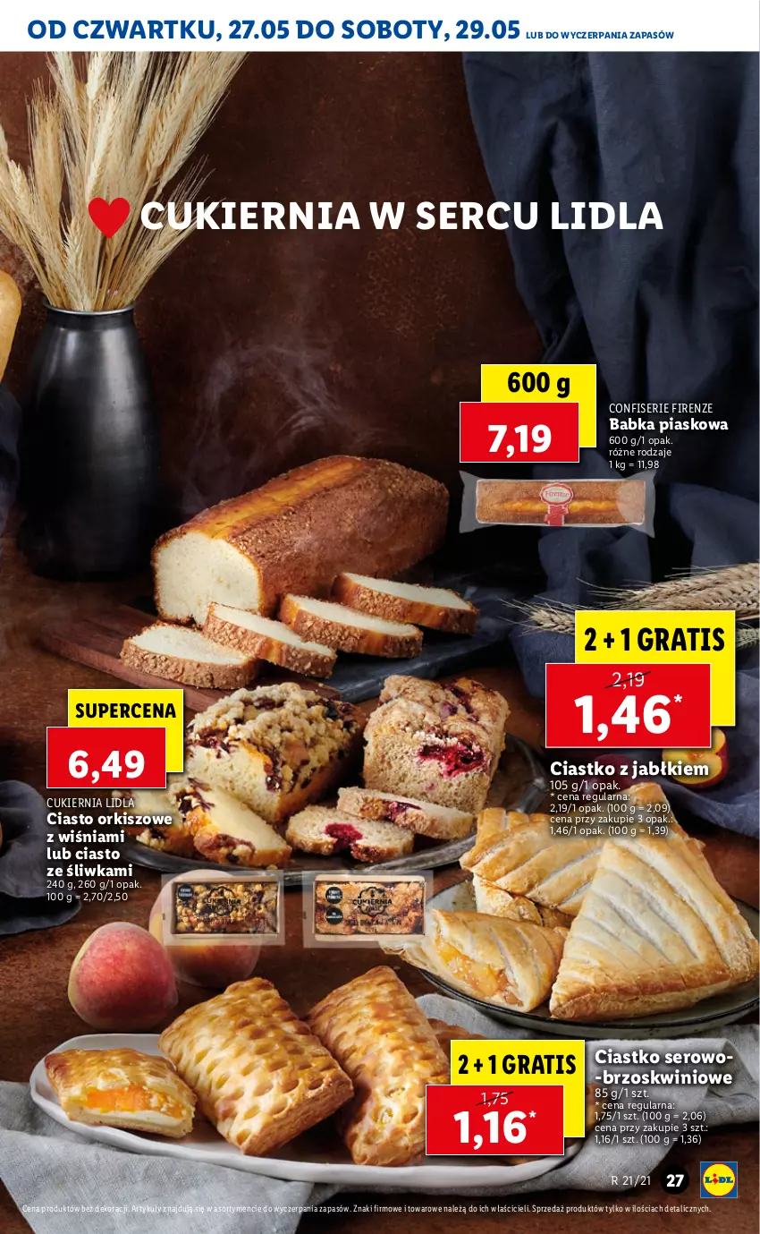 Gazetka promocyjna Lidl - GAZETKA - ważna 27.05 do 29.05.2021 - strona 27 - produkty: Babka, Ciasto orkiszowe, Cukier, Gra, Ser