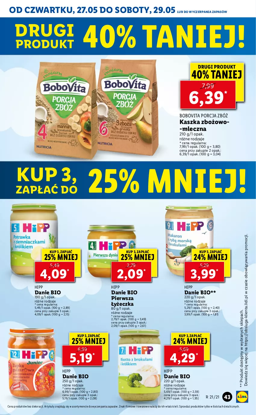 Gazetka promocyjna Lidl - GAZETKA - ważna 27.05 do 29.05.2021 - strona 43 - produkty: BoboVita, HiPP, Por