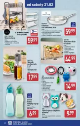 Gazetka promocyjna Aldi - Artykuły przemysłowe i tekstylia - Gazetka - ważna od 21.02 do 21.02.2026 - strona 12 - produkty: Piec, Top, Sok, Zlew, Szczotka, Silikonowa myjka, Deska do krojenia, Napoje, Sitko, Wózek, Haczyk, Dozownik, Patelnia, Dozownik do oliwy i octu, Olej