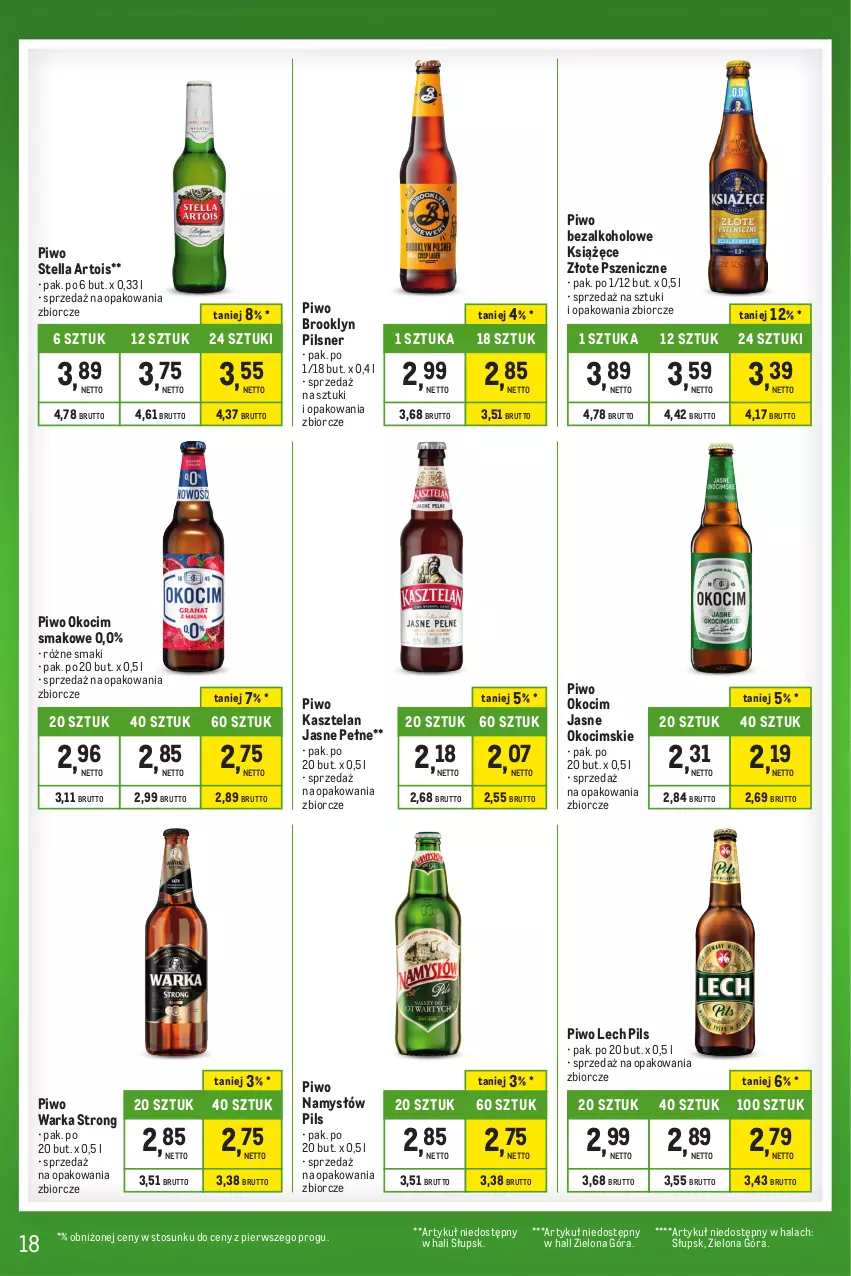 Gazetka promocyjna Makro - Kupujesz więcej płacisz mniej - oferta z alkoholem - ważna 16.04 do 13.05.2024 - strona 18 - produkty: Kasztelan, Koc, Książęce, Namysłów, Okocim, Piwo, Warka