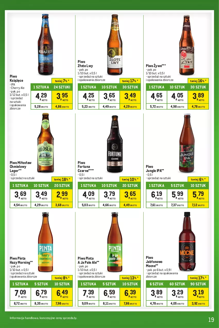 Gazetka promocyjna Makro - Kupujesz więcej płacisz mniej - oferta z alkoholem - ważna 16.04 do 13.05.2024 - strona 19 - produkty: Fortuna, Książęce, Piwo