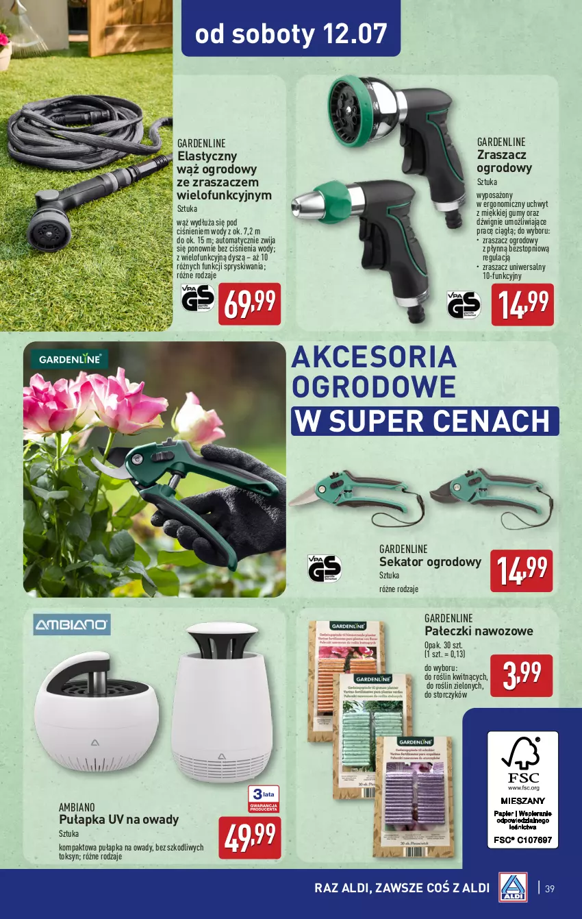 Gazetka promocyjna Aldi - Pełna oferta - ważna 07.07 do 12.07.2025 - strona 39 - produkty: Dźwig, Sekator, Storczyk, Top