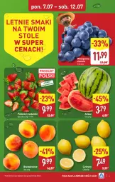 Gazetka promocyjna Aldi - Pełna oferta - Gazetka - ważna od 12.07 do 12.07.2025 - strona 3 - produkty: Truskawki, Cytryny, Winogrona, Brzoskwinie, Arbuz, Wino