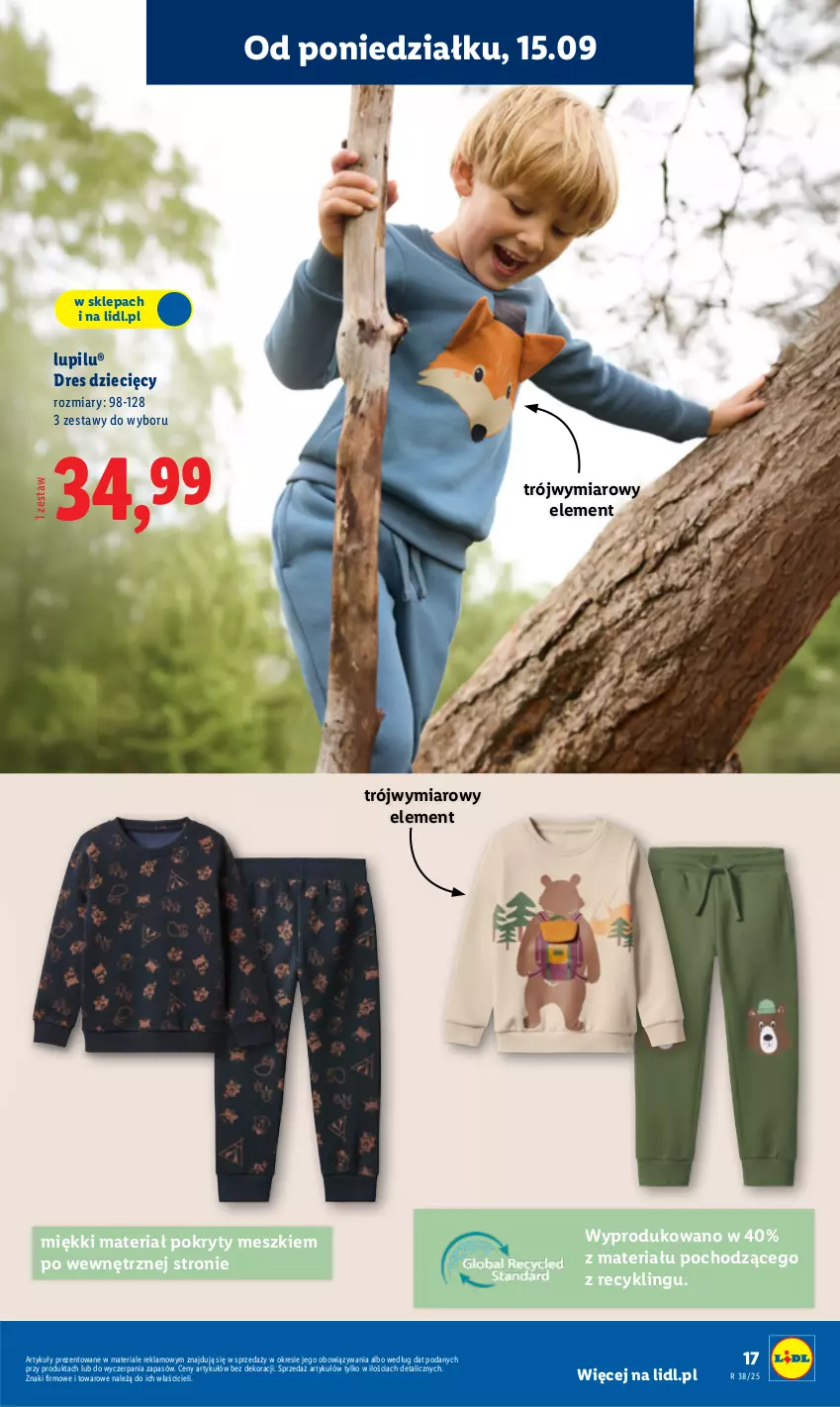 Gazetka promocyjna Lidl - GAZETKA - ważna 15.09 do 20.09.2025 - strona 19 - produkty: Dres, Dzieci