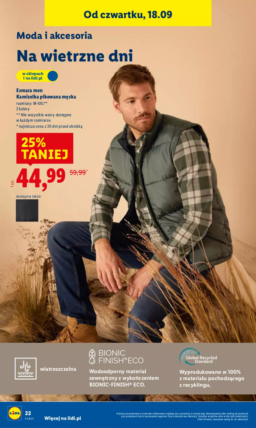 Gazetka promocyjna Lidl - GAZETKA - ważna 15.09 do 20.09.2025 - strona 28 - produkty: Finish, Kamizelka, Moda, Por