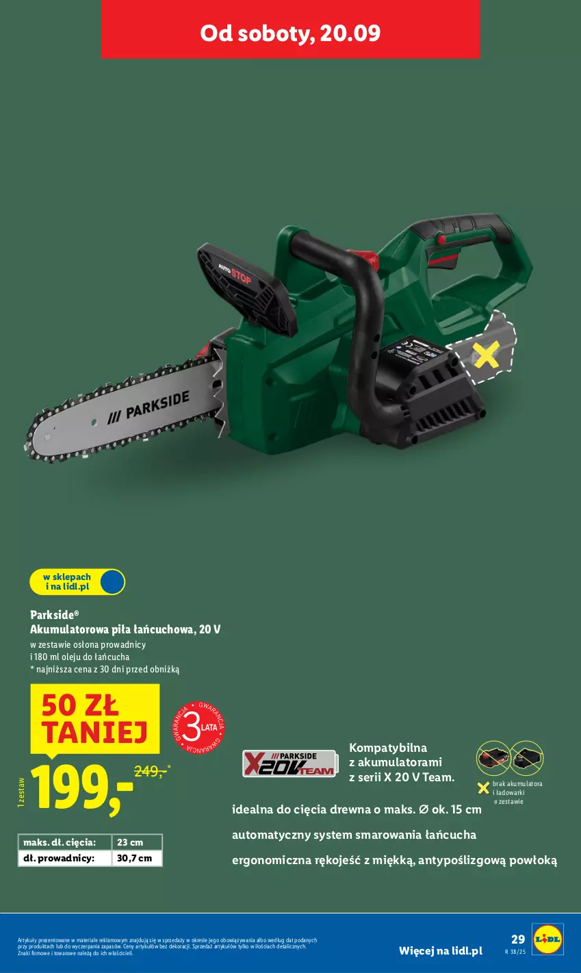 Gazetka promocyjna Lidl - GAZETKA - ważna 15.09 do 20.09.2025 - strona 41 - produkty: Akumulator, Olej, Parkside, Ser