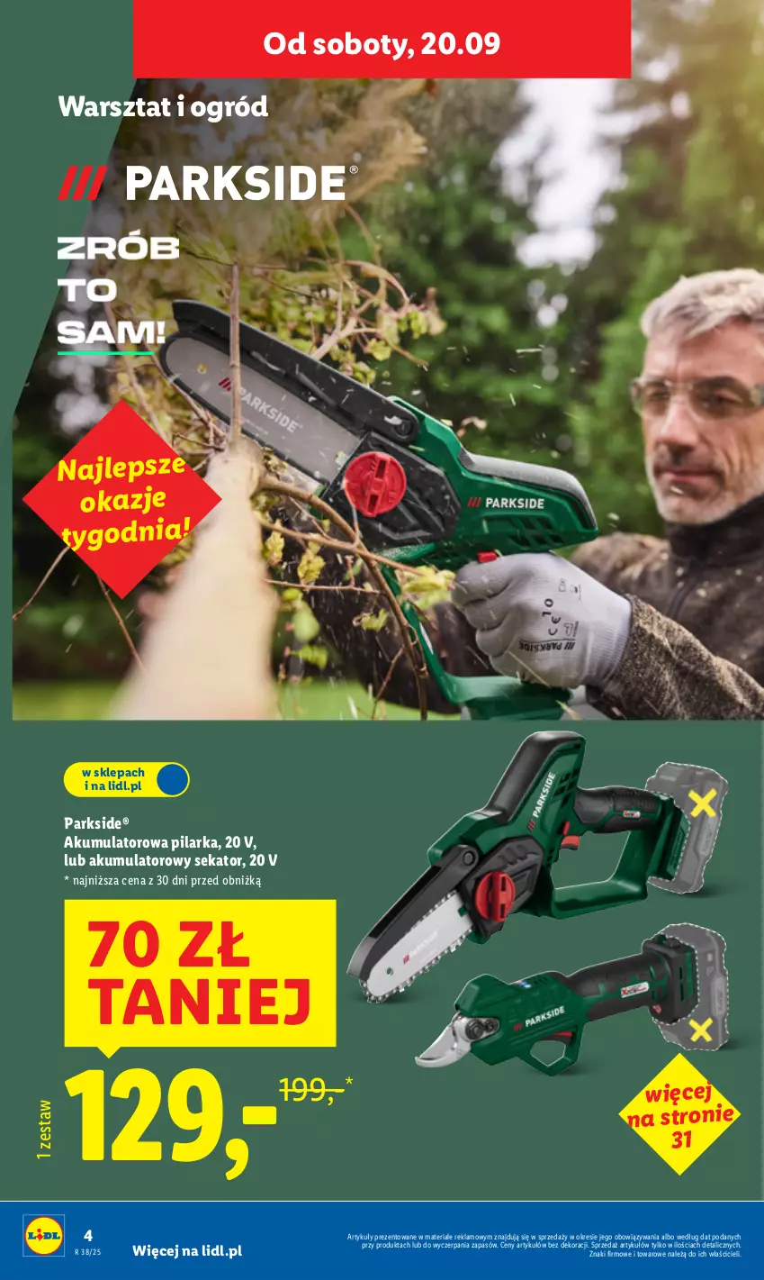 Gazetka promocyjna Lidl - GAZETKA - ważna 15.09 do 20.09.2025 - strona 6 - produkty: Akumulator, Ogród, Parkside, Sekator