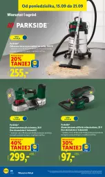 Gazetka promocyjna Lidl - GAZETKA - Gazetka - ważna od 20.09 do 20.09.2025 - strona 38 - produkty: Parkside, Odkurzacz, Szlifierka, Ogród, Akumulator