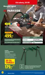 Gazetka promocyjna Lidl - GAZETKA - Gazetka - ważna od 20.09 do 20.09.2025 - strona 50 - produkty: Piec, Parkside, Sok, Ser, Gra, Pilarka ukosowa, Rama, Pojemnik, Tarcza tnąca, Szyny, Ogród, Podkład