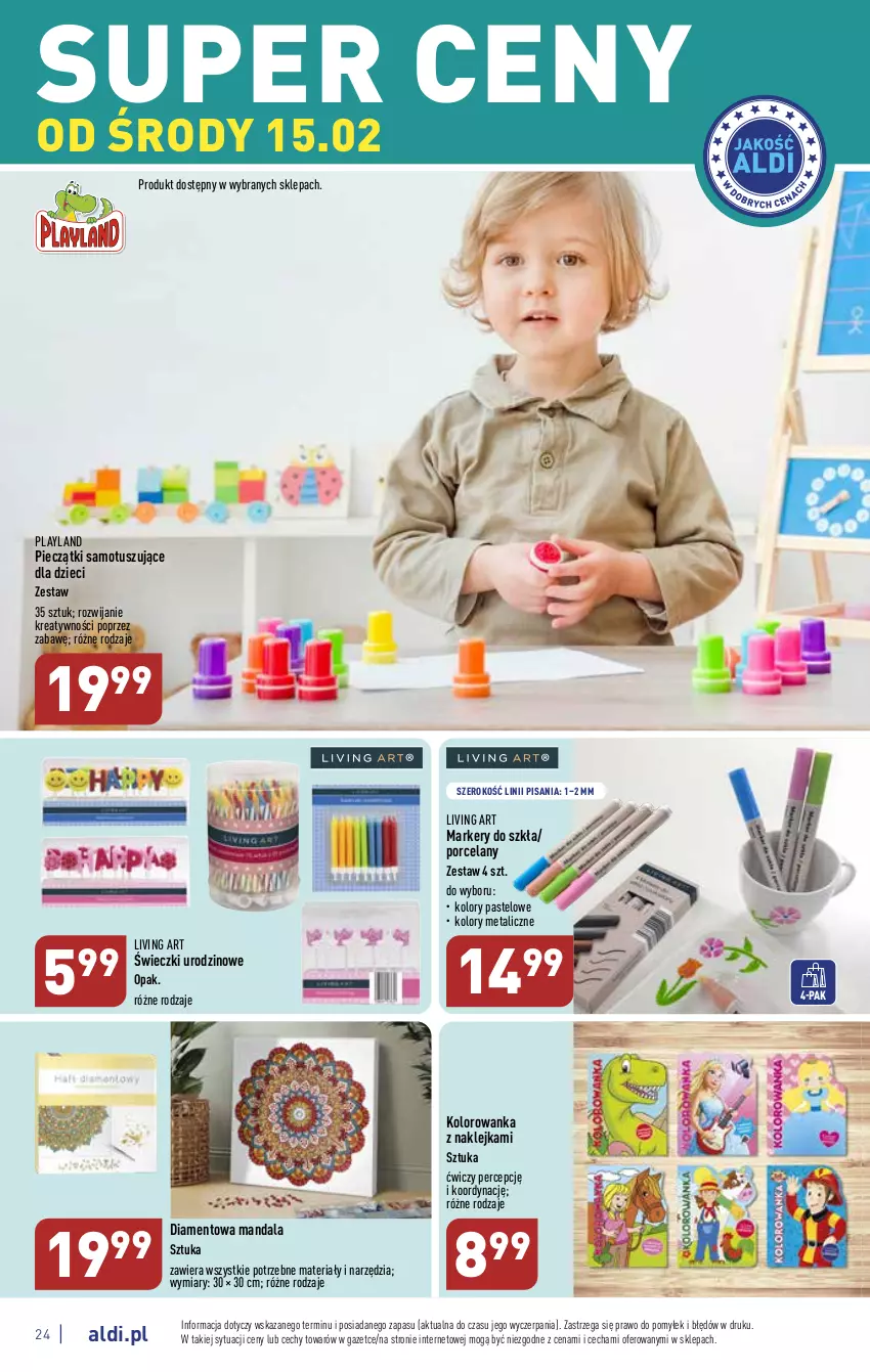 Gazetka promocyjna Aldi - Pełny katalog - ważna 13.02 do 18.02.2023 - strona 24 - produkty: Dzieci, Klej, Kolorowanka, Marker, Piec, Por, Tusz