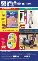 Gazetka promocyjna Aldi - Pełny katalog - Gazetka - ważna od 18.02 do 18.02.2023 - strona 34 - produkty: Por, Balta Mare, O nas, Morliny, Spodnie, Szlifierka, Biuro, Olej, Fa