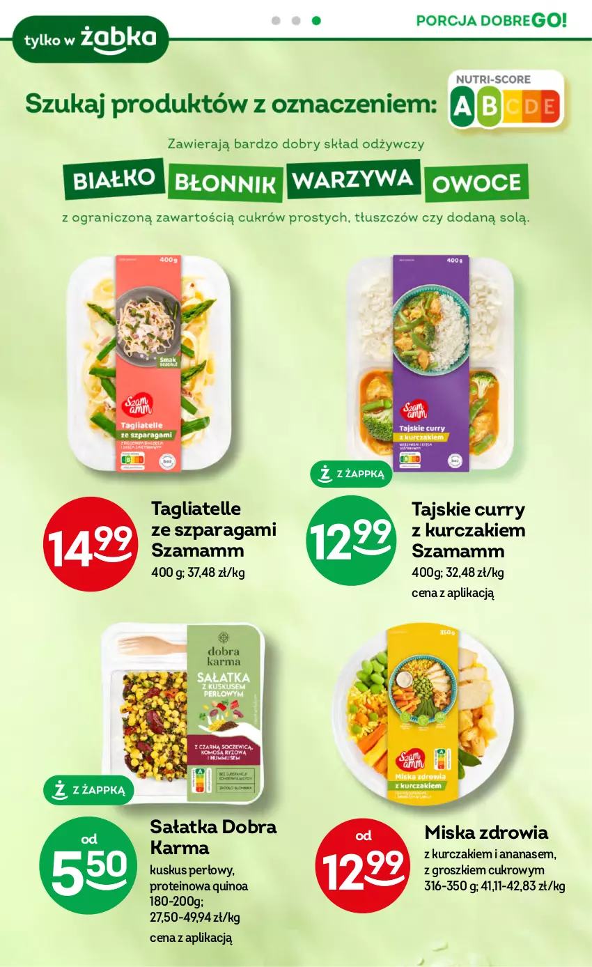 Gazetka promocyjna Żabka - ważna 02.08 do 15.08.2023 - strona 15 - produkty: Ananas, Kurczak, Kuskus, Miska, Quinoa, Sałat, Sałatka, Tagliatelle