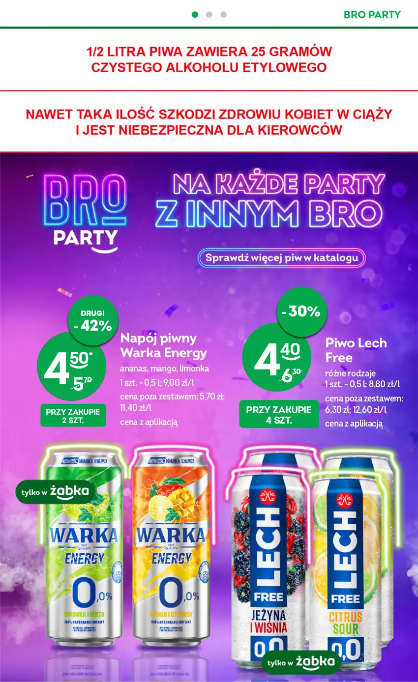 Gazetka promocyjna Żabka - ważna 02.08 do 15.08.2023 - strona 22 - produkty: Ananas, Limonka, Mango, Napój, Piwo, Warka